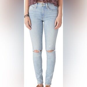 Lucky Brand Light Blue Distressed Brooke Ankle Skinny Jeans 00